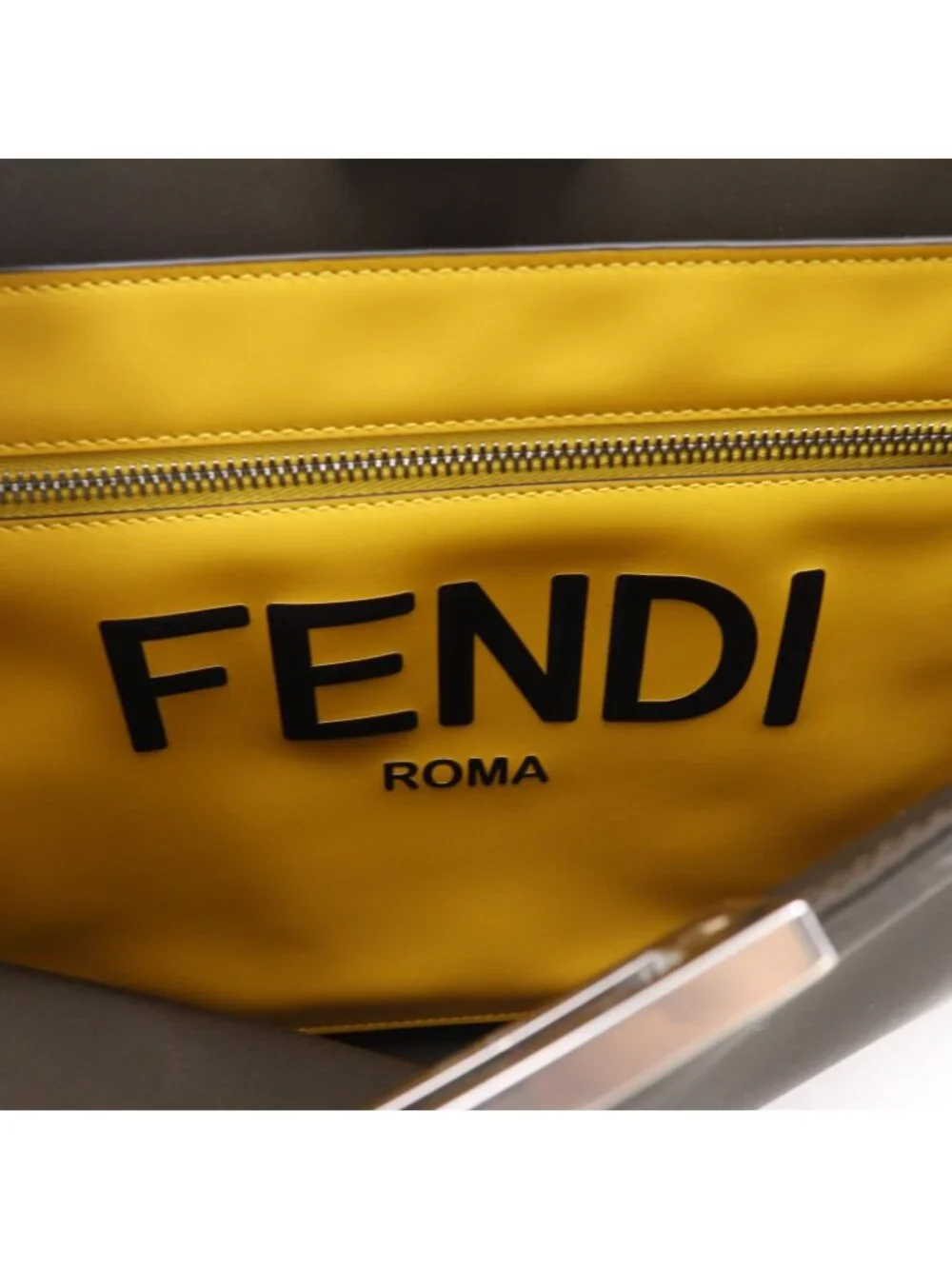 Fendi Peekaboo Ic You 2-Way Shoulder Nylon Brown Business